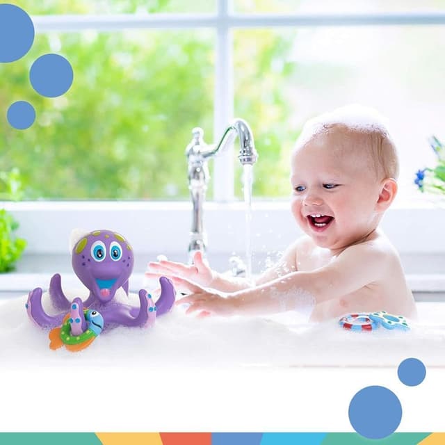 Thumbnail 1 de Nuby Pieuvre de bain 3 anneaux pour bébé