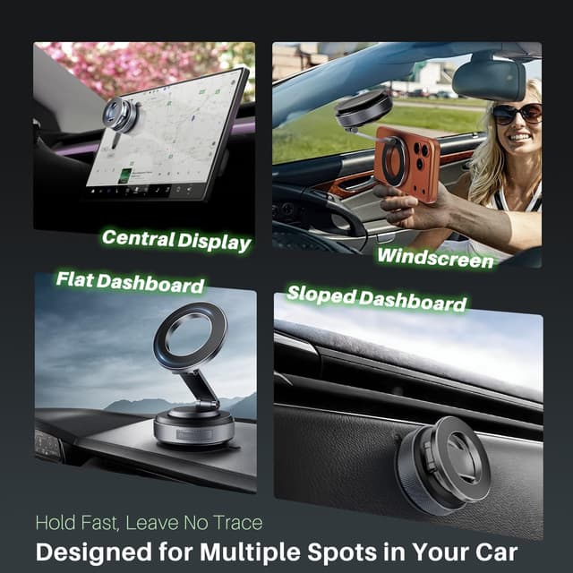 Detalle 2 de Jkoailiwi Magnetic car phone holder with 360°