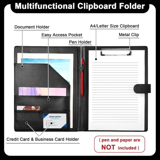 Detalle 2 de Klemmbrett A4 mit Deckel 32x24,5 cm 📄