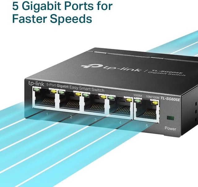 Detalle de TP-Link TL-SG605E 5-Port Gigabit Easy Smart Managed Switch (Plug-and-Play)