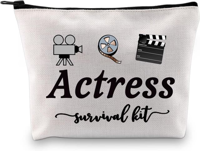 Detalle de Actress Survival Kit Theatre Acting Gift Canvas Zip Pouch (EU) for Drama Students