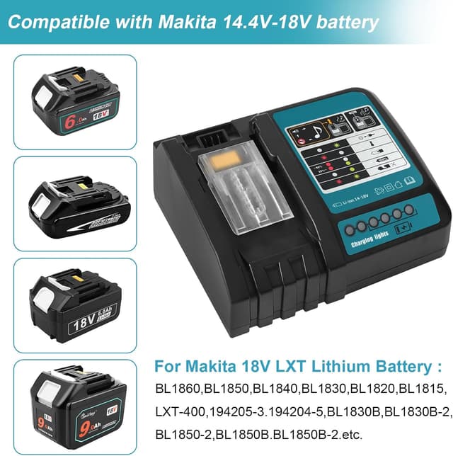 Detalle 2 de QUPERR DC-18RC replacement charger 3A