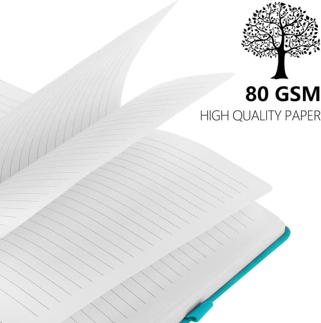 Detalle 2 de A5 leather lined journal notebook 200 pages