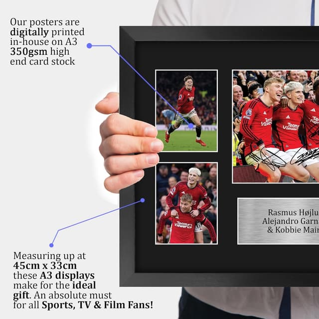 Thumbnail 2 de HWC Trading A3 Framed Signed Photograph Display for Football Fans