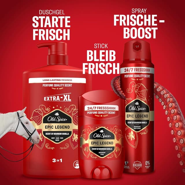 Thumbnail 6 de Old Spice Epic 3-in-1 Duschgel für Haar, Gesicht und Körper (1000 ml) – langanhaltende Frische