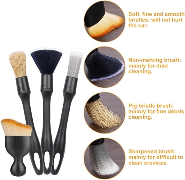 Detalle 2 de URAQT 5 piece car detailing brush set
