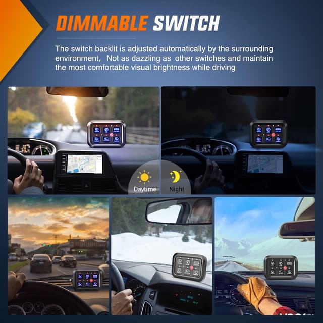 Detalle de Nilight 6 Gang Switch Panel — Universal Wiring Harness