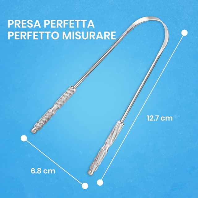 Detalle de HOKIN Raschietto Lingua in acciaio antimacchia: pulisci lingua per adulti (confezione da 2)