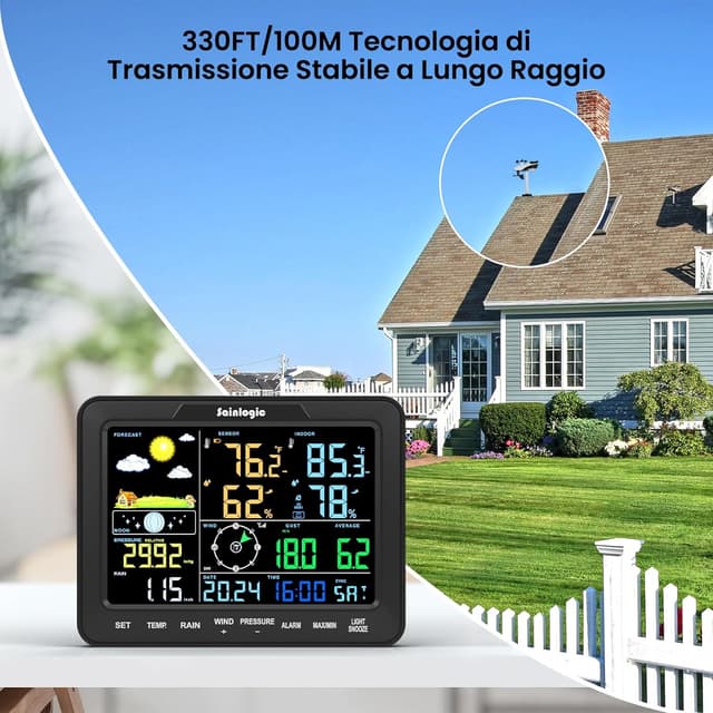 Thumbnail 6 de Sainlogic Stazione Meteorologica 8,15" 📡