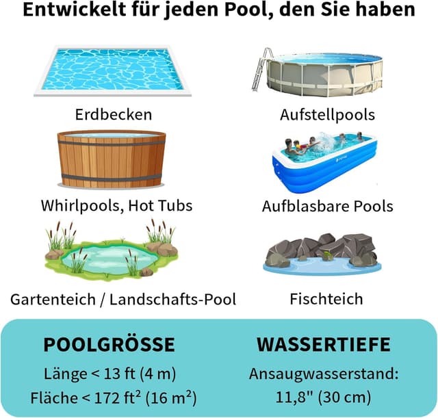 Thumbnail 5 de FOTING 1.5 Poolsauger 60 Minuten đ§œ