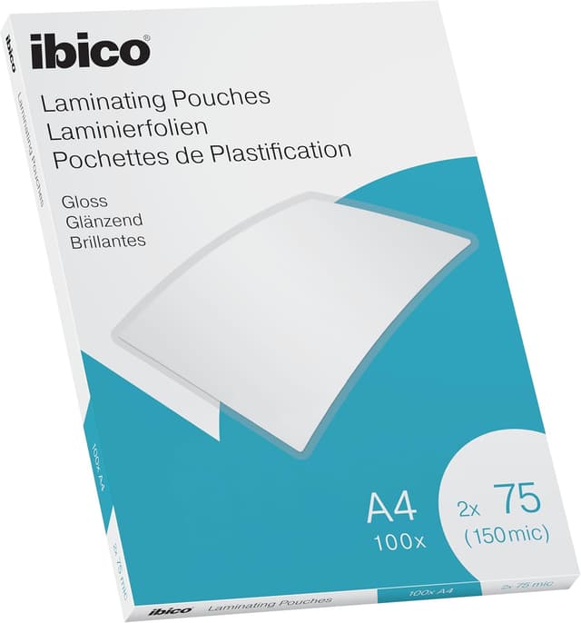Detalle de Ibico Laminating Pouches A4 150 Micron, Pack of 100