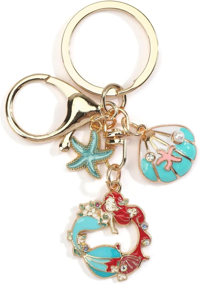 Detalle de Gallkeat Muschel & Seestern Schlüsselanhänger als Bag Charm (Meerjungfrau-Look) für Damen