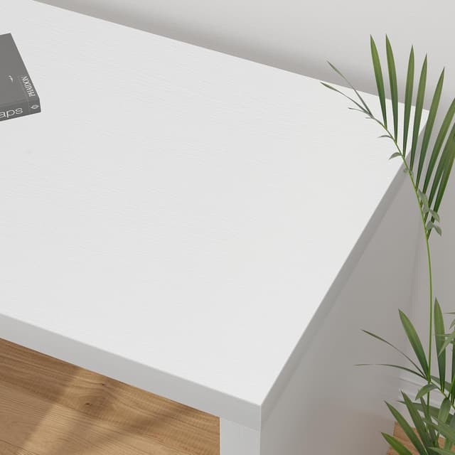 Thumbnail 6 de HSH L-förmiger Schreibtisch mit Wendbarer Ecke, 3 Schubladen & 2 Regalen, Weiß, 140 cm