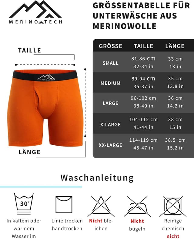 Thumbnail 6 de Merino.tech Herren-Boxershorts aus 100% Merinowolle – atmungsaktiv, geruchsarm & feuchtigkeitsableitend