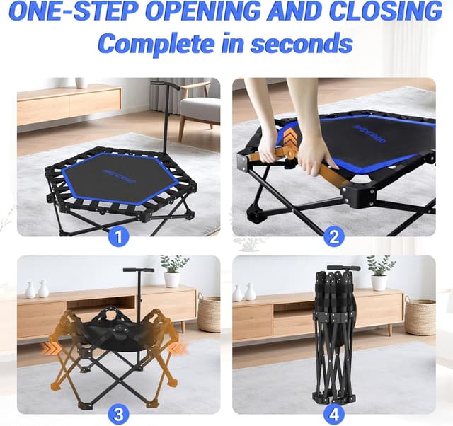 Detalle de HXD-ERGO 42" Foldable Mini Rebounder Trampoline (No Installation Required)