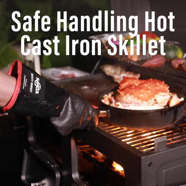 Detalle de RAPICCA BBQ gloves 14in 932℉ heat resistant