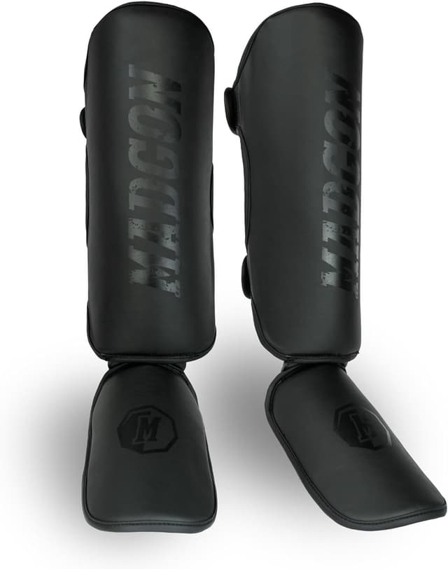 Thumbnail 6 de MADGON Paratibie kick boxing e Muay Thai con imbottitura, protezione per tobillo e sacca