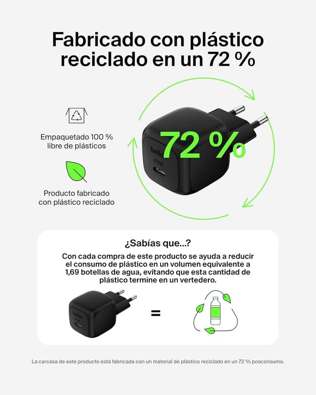 Thumbnail 6 de Belkin 45W Cargador de Pared USB-C Power Delivery ⚡