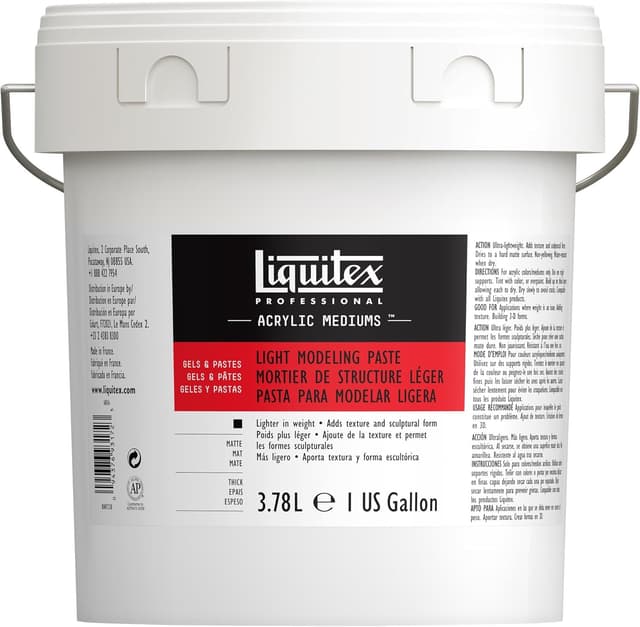 Detalle de Liquitex Additif – mortier de structure léger en gel médium épais, seau 3,78 L