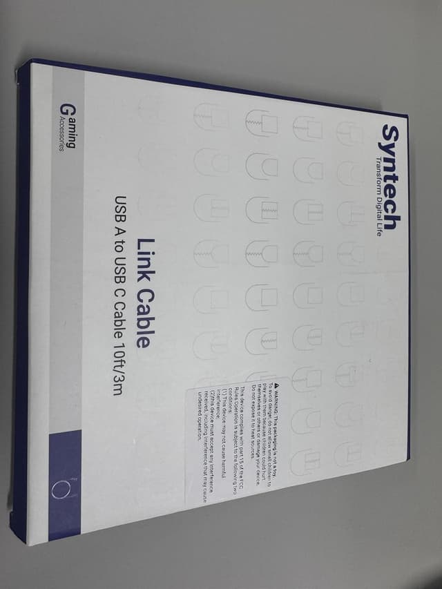 Detalle de Syntech Link Kabel 3 m (USB 3.0 auf USB‑C) für Meta Quest & Pico – PC‑VR / SteamVR Zubehör