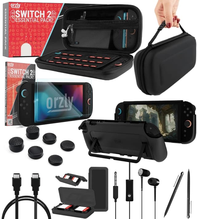 Detalle de Orzly Switch 2 Accessories Bundle Carry Case 2025