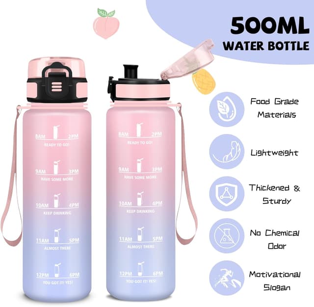 Thumbnail 1 de Cantimplora 500ml con Filtro y Marca de Tiempo 💧