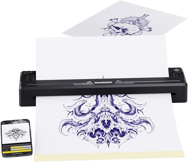 Detalle de Dragonhawk A4 stampante termica per trasferelli tatuaggi portatile wireless