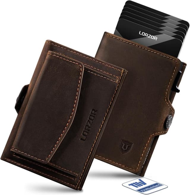 Imagen de LORZOR Porte Carte Homme XXL Cuir Véritable RFID en OfertitasTOP