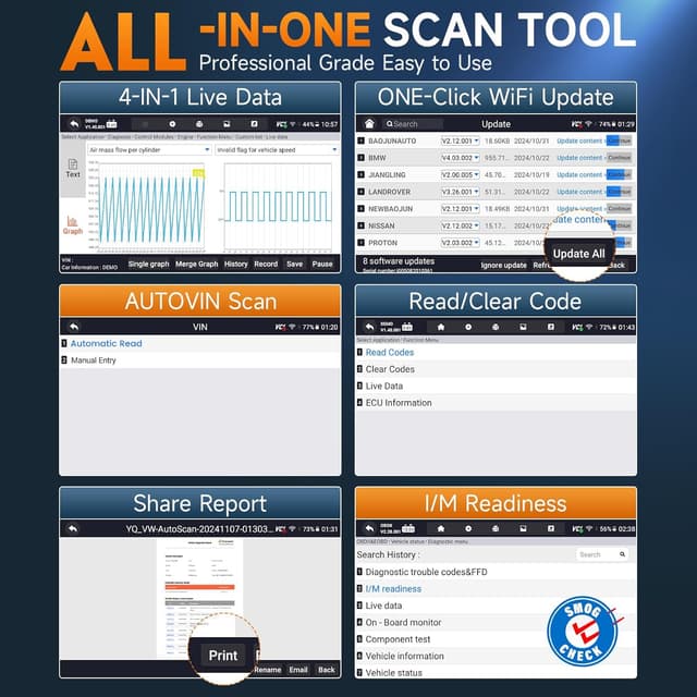 Thumbnail 5 de FOXWELL NT716 OBD2 Scanner with 9 Resets