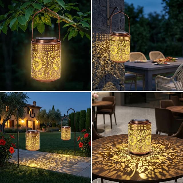 Thumbnail 6 de ZKLiLi Sunflower Solar Lanterns Outdoor Waterproof Hanging Solar Lights