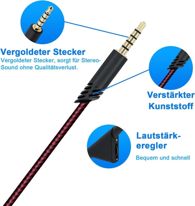 Detalle 2 de Mcbazel Ersatz-Audio-Aux-Kabel 2m