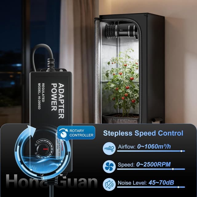 Thumbnail 3 de Hon&Guan 200mm Rohrventilator 1060 m³/h Rohrlüfter 🌀
