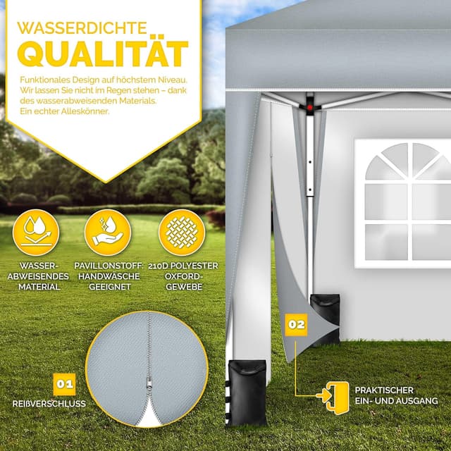 Thumbnail 4 de tillvex Gazebo 3x3m impermeabile