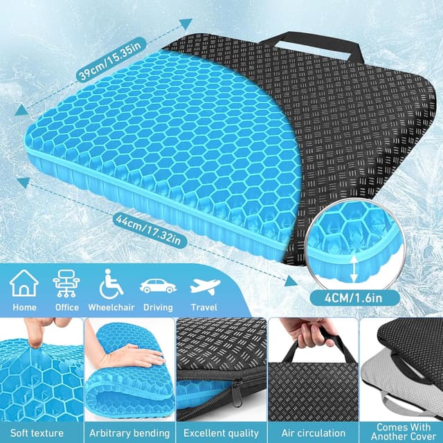 Detalle 2 de Vmingo Cojin de Gel para Silla Oficina 44 cm