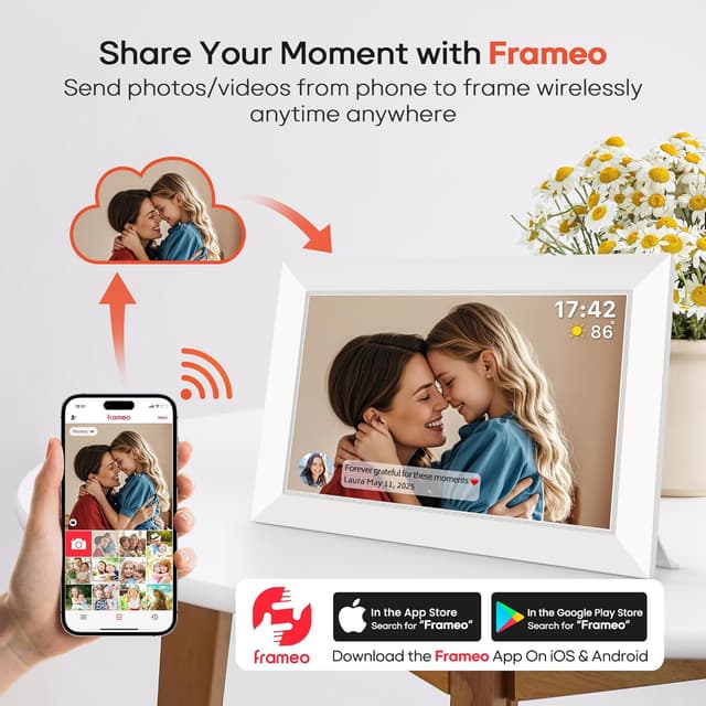 Thumbnail 1 de Miroir 10.1 Inch WiFi Digital Photo Frame