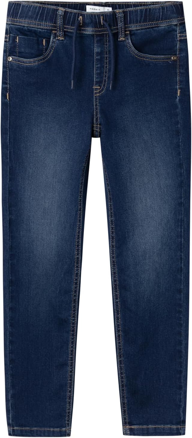Detalle de NAME IT Jungen Jeans Slim Fit Sweat mit Kordelzug – bequemer Jogger-Style