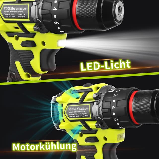 Thumbnail 6 de VOERJIA Taladro Percutor 21V 65Nm