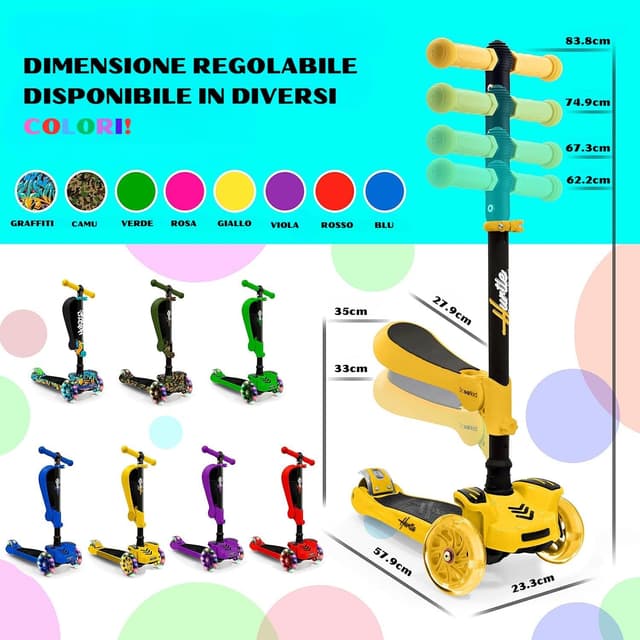 Thumbnail 2 de Hurtle Monopattino a 3 ruote 1–14 anni 🛴