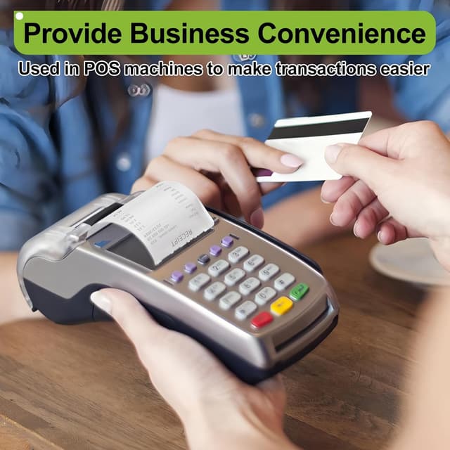 Detalle de auriikoop Thermorollen 80 mm x 80 m x 12 mm (10 Stück) für Kassen & POS – Thermopapier mit recycelbarer Kartonhülse