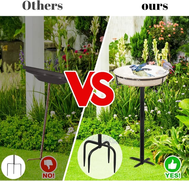 Detalle de Giyiprpi 35.5in Vogeltränke Groß 26,5 cm