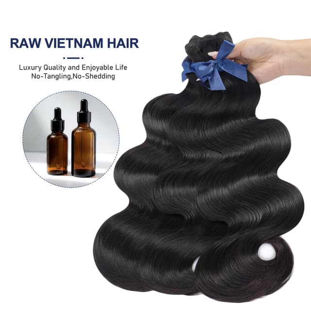 Detalle de Raw Bundles Body Wave Human Hair 16 Inches