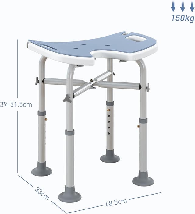Thumbnail 6 de HOMCOM Height Adjustable Shower Stool