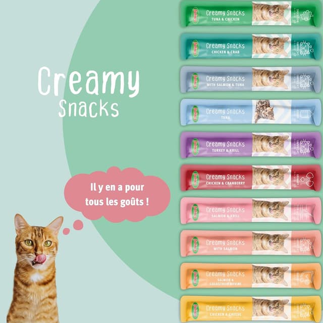 Detalle de Bubimex Creamy Snacks Thunfisch – Leckcreme für Katzen, 4 x 15 g (cremige Textur, hydrierend)