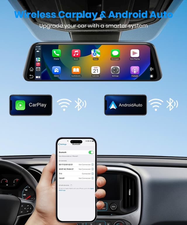 Detalle de AUTO-VOX T11 rear view mirror camera, 9.35 in