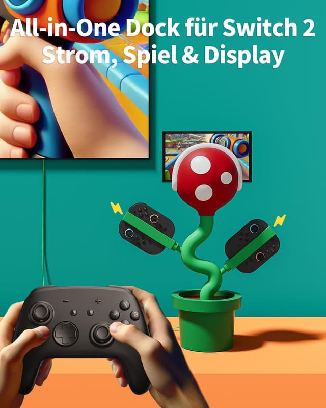 Detalle 1 de POWKONG Switch 2 Docking Station 4K 60Hz