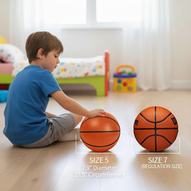 Detalle de Rzkipdy Silent Basketball Size 5 (27.5") airless soft foam for quiet indoor dribbling