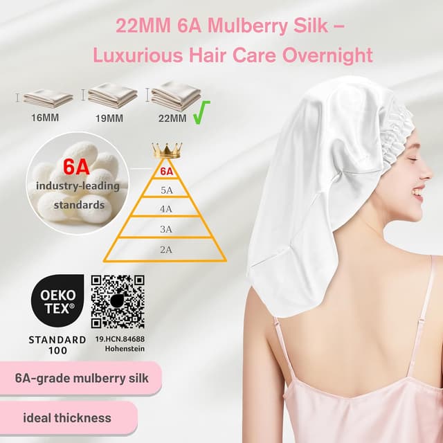 Detalle 2 de townssilk Gorro de seda 22 mommes