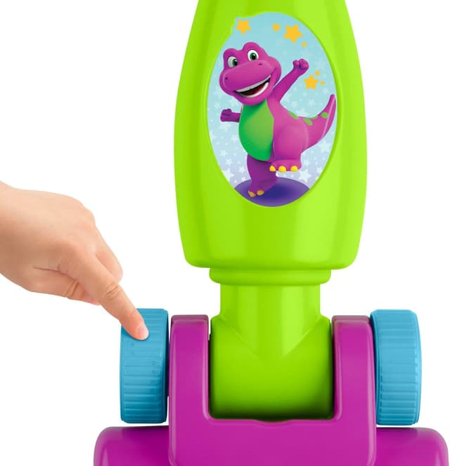 Detalle de Barney’s World Toddler Toy Clean Up Vacuum (Electronic Push Along) with Lights, Music & Games