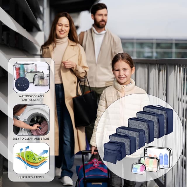 Detalle de CORYIN Packing Cubes 10 PCS travel organiser