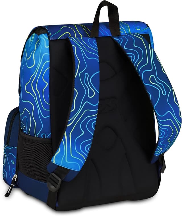 Detalle 2 de Seven Zaino doppio scomparto estensibile Blu, maxi capienza da scuola e viaggio